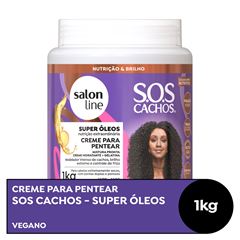 CREME PARA PENTEAR SOS CACHOS MISTURINHA PRONTA SUPER OLEOS SALON LINE 1KG