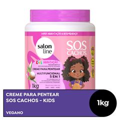 CREME PARA PENTEAR SOS CACHOS MULTIFUNCIONAL 5 EM 1 SALON LINE 1KG