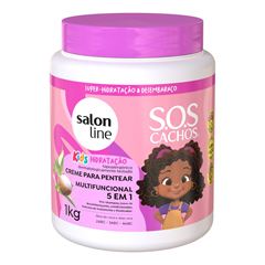 CREME PARA PENTEAR SOS CACHOS MULTIFUNCIONAL 5 EM 1 SALON LINE 1KG