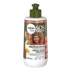 CREME PARA PENTEAR SOS CACHOS AZEITE DE OLIVA SALON LINE 300ML