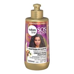 CREME PARA PENTEAR SOS CACHOS MANTEIGA DE KARITE SALON LINE 300ML