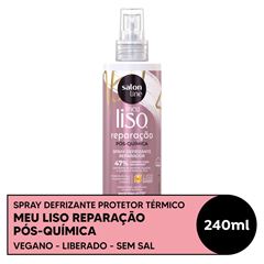 SPRAY DEFRIZANTE MEU LISO REPARACAO POS-QUIMICA PROTETOR TERMICO SALON LINE 240ML