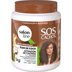 ATIVADOR DE CACHOS SOS CACHOS OLEO DE COCO SALON LINE 1KG