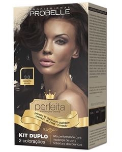 Tintura Kit Probelle Duplo Perfume 3.0 Castanho Escuro