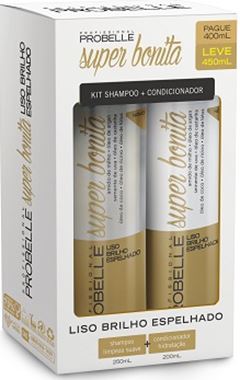 SHAMPOO E CONDICIONADOR PROBELLE LISO BRILHO ESPELHADO KIT