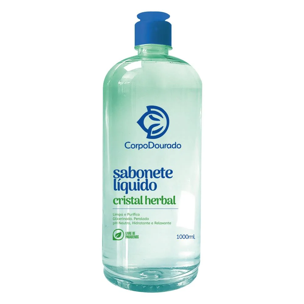 Sabonete Líquido Corporal Dourado Cristal Herbal 1L