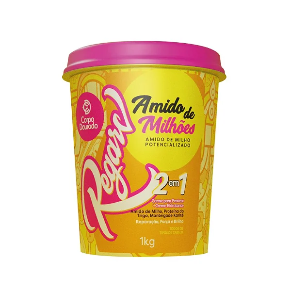 Creme de Tratamento Corporal Dourado Amido de Milho 1kg