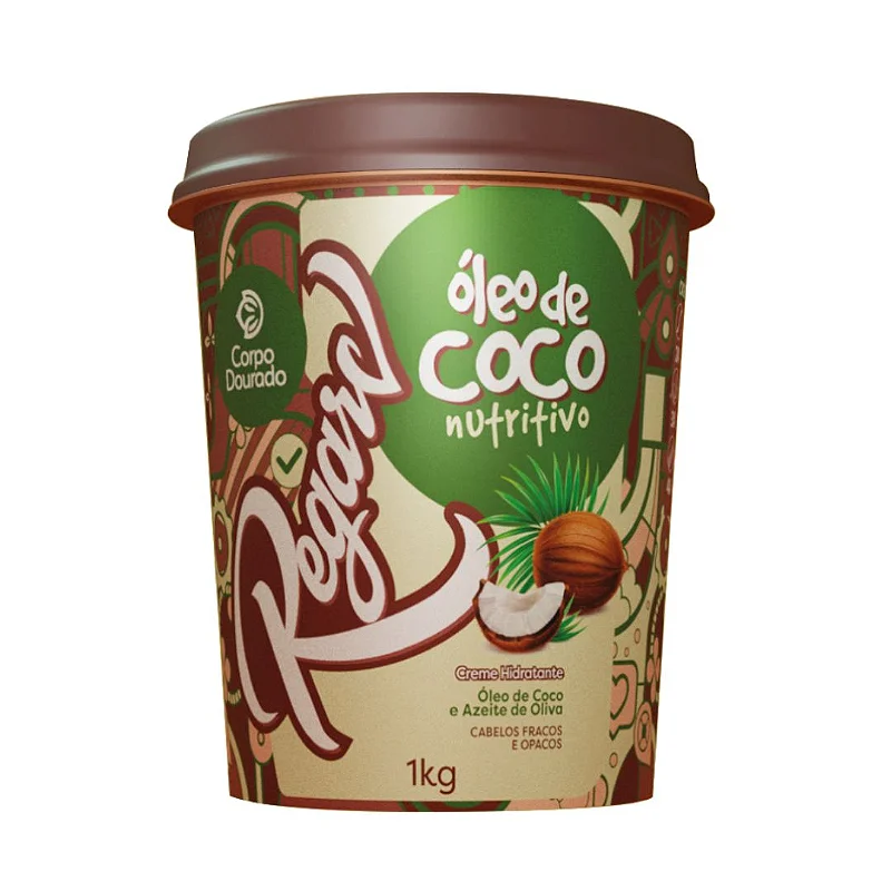 Creme de Tratamento Corporal Dourado Óleo de Coco 1kg