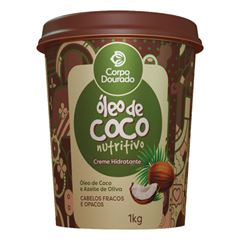 Creme de Tratamento Corporal Dourado Óleo de Coco 1kg