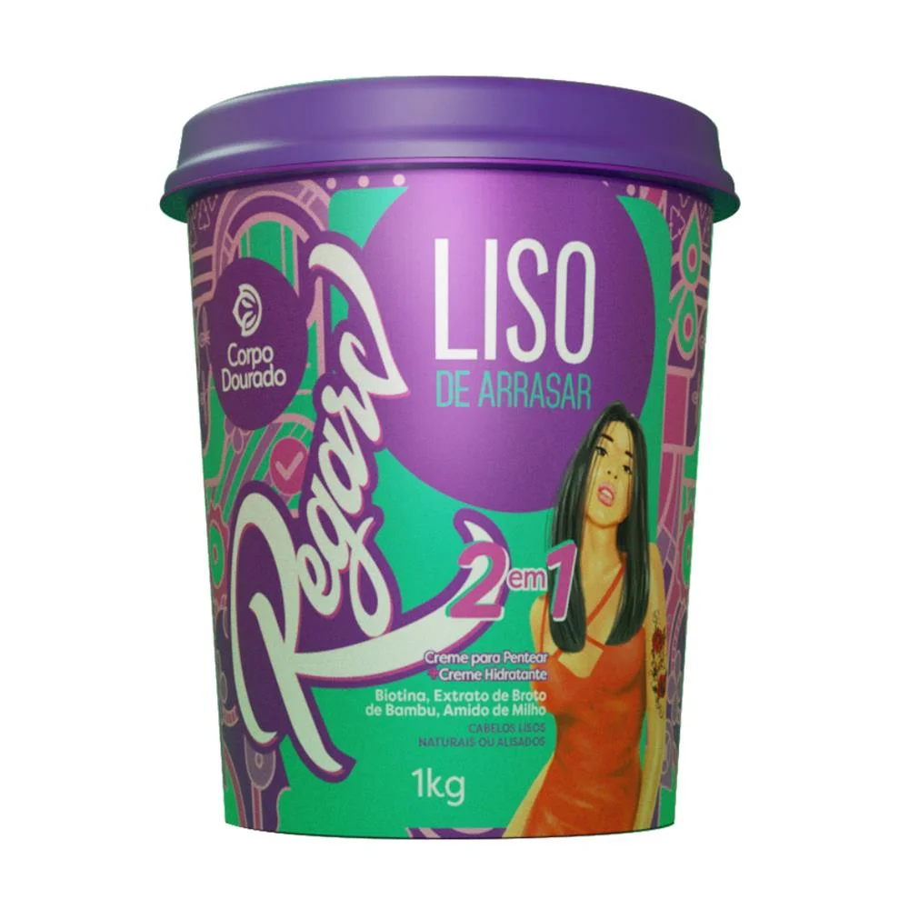 Creme de Tratamento Corporal Dourado Liso de Arrasar 1kg