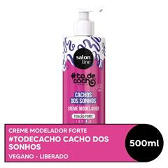 CREME MODELADOR TODECACHO CACHO DOS SONHOS FIXACAO FORTE SALON LINE 500ML