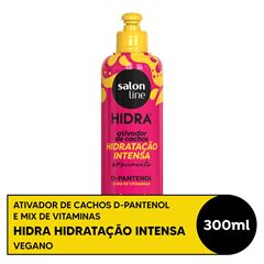 ATIVADOR DE CACHOS HIDRA D-PANTENOL E MIX DE VITAMINAS SALON LINE 300ML