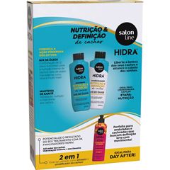 KIT SHAMPOO E CONDICIONADOR SALON LINE HIDRA NUTRIÇAO E DEFINIÇAO 300ML