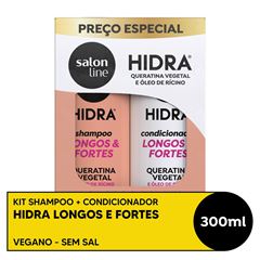 KIT SHAMPOO + CONDICIONADOR HIDRA LONGOS E FORTES 300ML