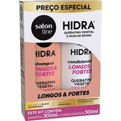 KIT SHAMPOO + CONDICIONADOR HIDRA LONGOS E FORTES 300ML