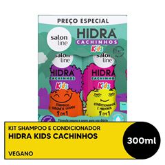 KIT SHAMPOO + CONDICIONADOR HIDRA KIDS CACHINHOS SALON LINE 300ML