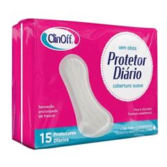 Absorvente Protetor Diário Clin Off sem Abas Suave com 15 Unidades