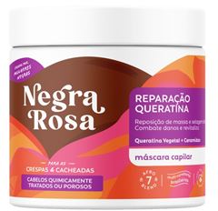 Máscara de Tratamento Negra Rosa Reposição de Queratina 500g