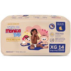 Fralda Descartável Turma da Mônica Premium Jumbo XG com 14 Unidades