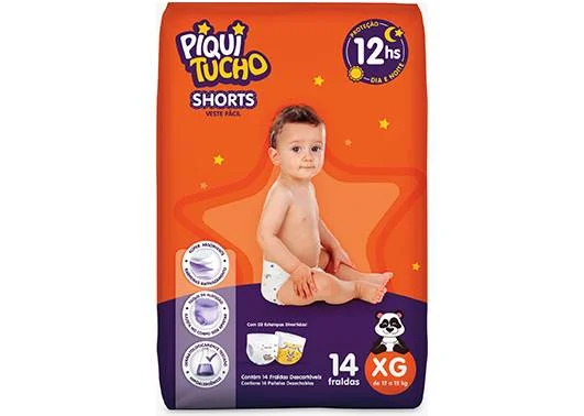 Fralda Descartável Piquitucho Short Jumbinho XG