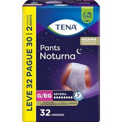 ROUPA INTIMA DESCARTAVEL TENA PANTS NOTURNO TAMANHO G/EG LEVE 32 PAGUE 30