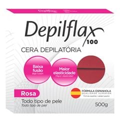 Cera Depilflax Quente Rosa 500g