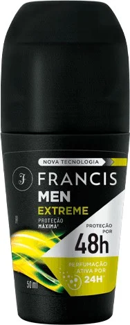Desodorante Roll-On Francis Hidratante Masculino Amarelo 50ml