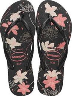 Sandália Havaianas Slim Organic Preto, Cinza Dark e Rosa Ballet 41/42