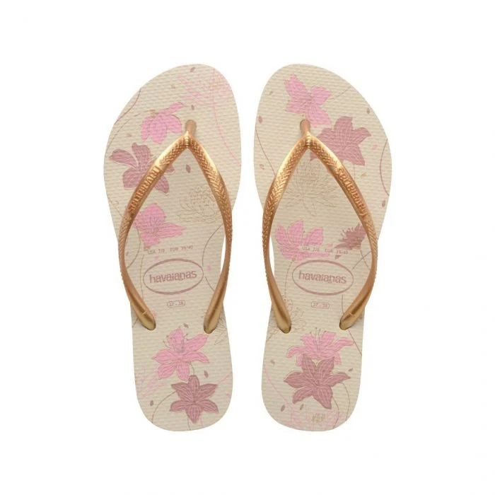 Sandália Havaianas Slim Organic Bege Dourado 41/42