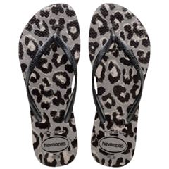 Sandália Havaianas Slim Animal Print Cinza/Cinza 33/34