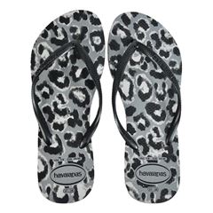 Sandália Havaianas Slim Animal Print Cinza/Cinza 35/36