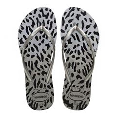 Sandália Havaianas Slim Animal Print Cinza/Cinza 39/40