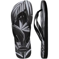 Sandália Havaianas Aloha Preto/Preto/Cinza 37/38