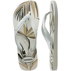 Sandália Havaianas Aloha Branco/Branco/Verde Oliva 37/38