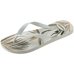 Sandália Havaianas Aloha Branco/Branco/Verde Oliva 37/38