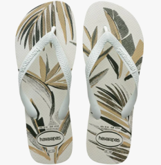 Sandália Havaianas Aloha Branco/Branco/Verde Oliva 39/40