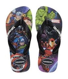 Sandália Havaianas Kids Top Marvel II Preto 33/34