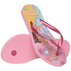 Sandália Havaianas Kids Slim Princesa Rosa Glow 23/24