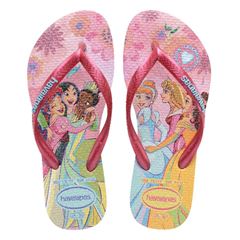 Sandália Havaianas Kids Slim Princesa Rosa Glow 27/28