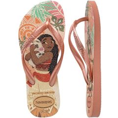 Sandália Havaianas Kids Slim Princesa Rosa Clay 23/24