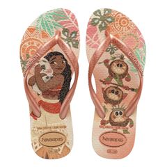 Sandália Havaianas Kids Slim Princesa Rosa Clay 25/26