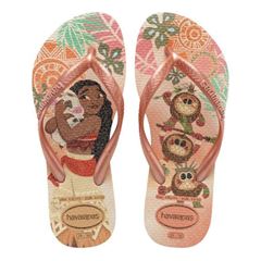 Sandália Havaianas Kids Slim Princesa Rosa Clay 33/34