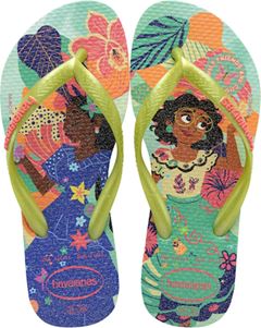 Sandália Havaianas Kids Slim Princesa Verde Matcha 23/24