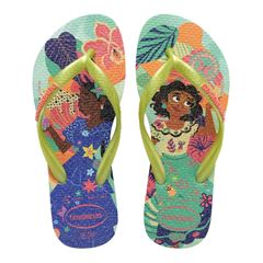 Sandália Havaianas Kids Slim Princesa Verde Matcha 27/28