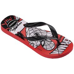 Sandália Havaianas Top Marvel Logomania Vermelho Rubi/Preto 35/36