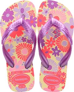 Sandália Havaianas Kids Flores Bege Buttercream 23/24