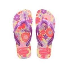 Sandália Havaianas Kids Flores Bege Buttercream 33/34