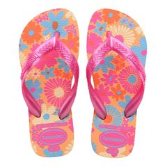 Sandália Havaianas Kids Flores Pêssego 23/34