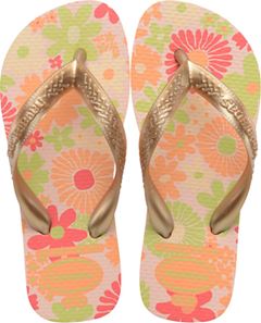 Sandália Havaianas Kids Flores Pêssego 27/28