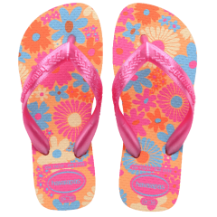Sandália Havaianas Kids Flores Pêssego 29/30